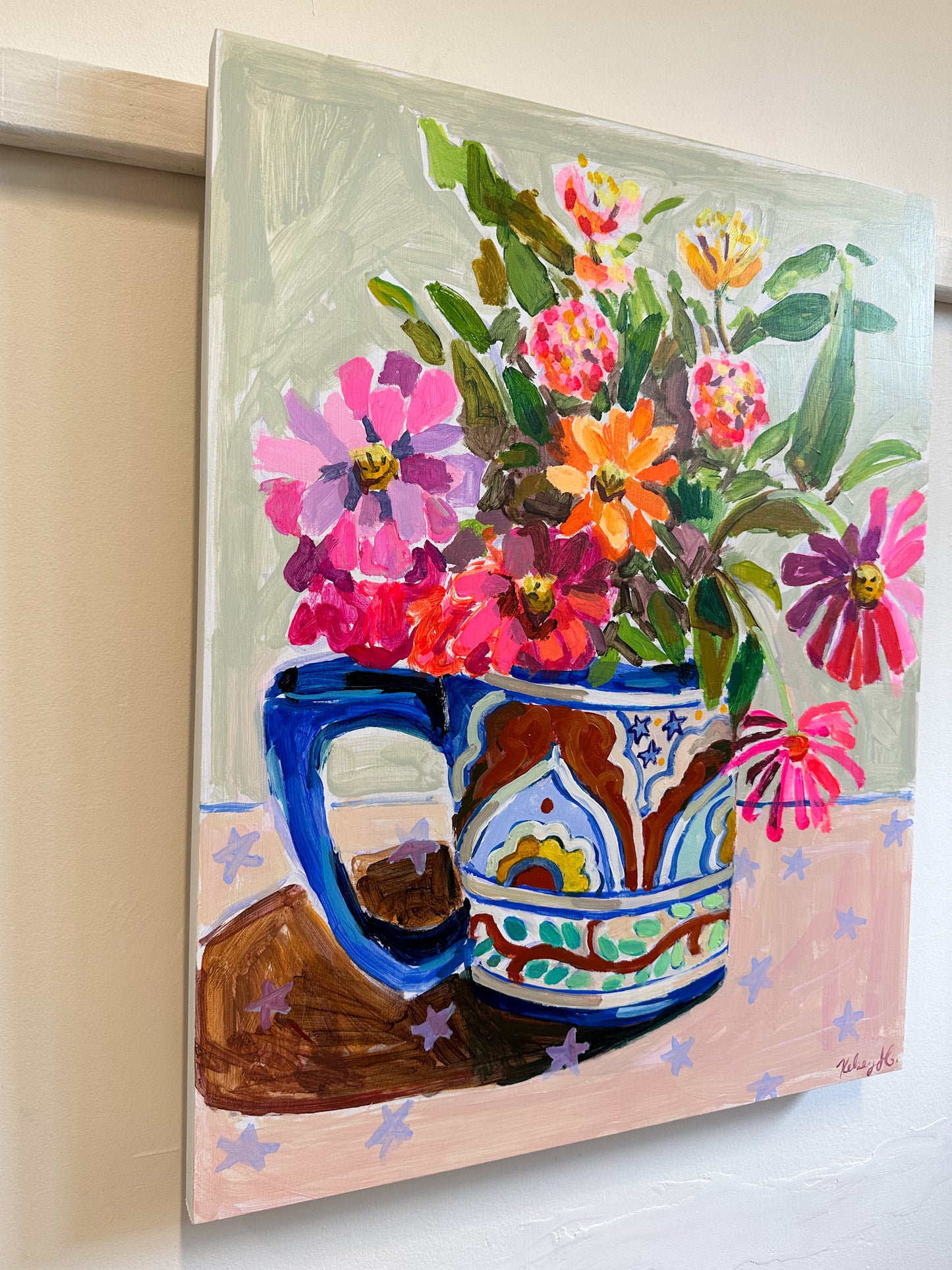 Zinnias and Lantana-16x20”