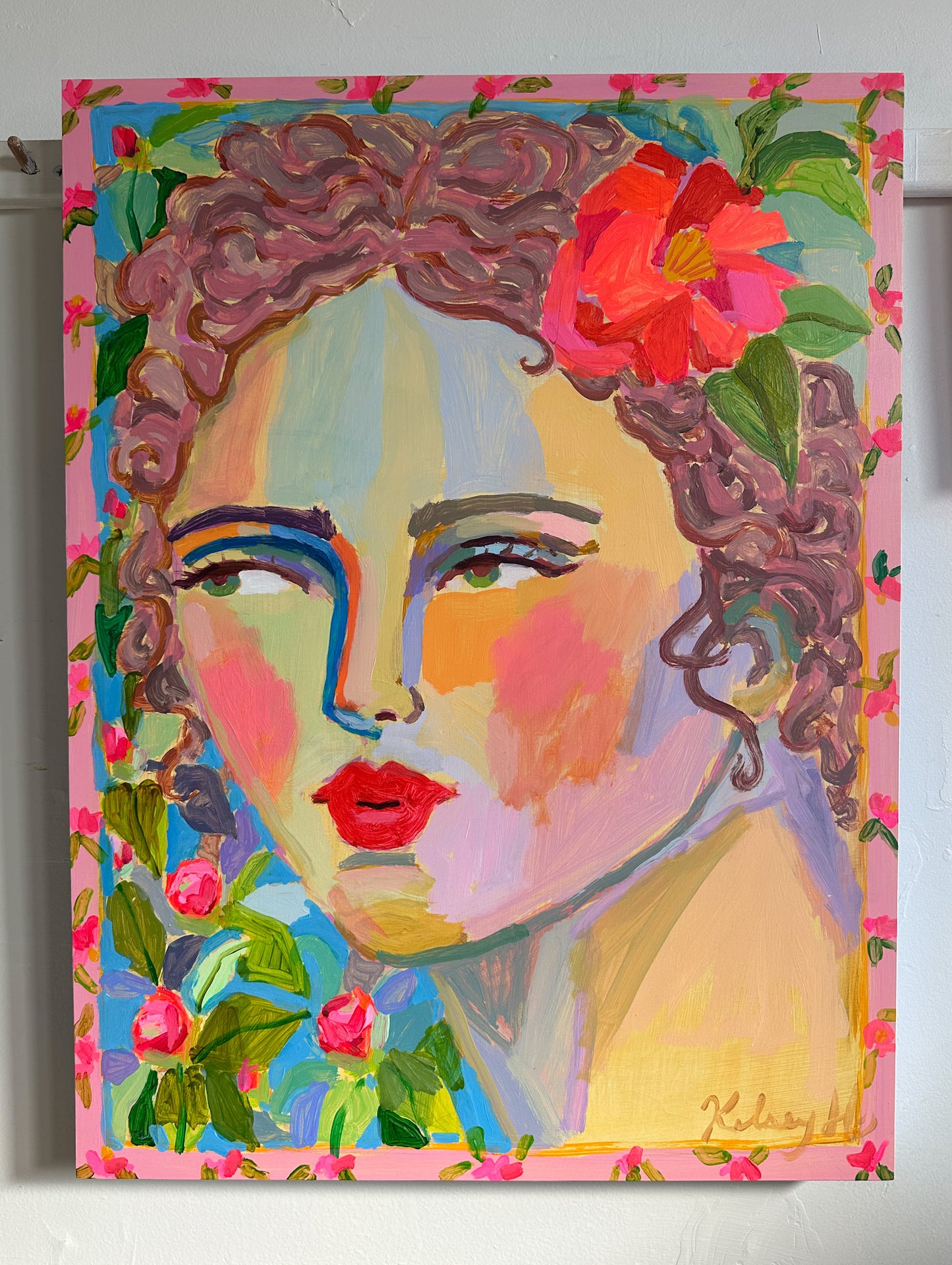 Peace comes from within and flowers- 18x24"