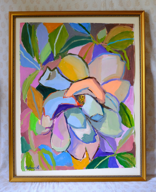 magnolia of france- 30.5x38.5" framed