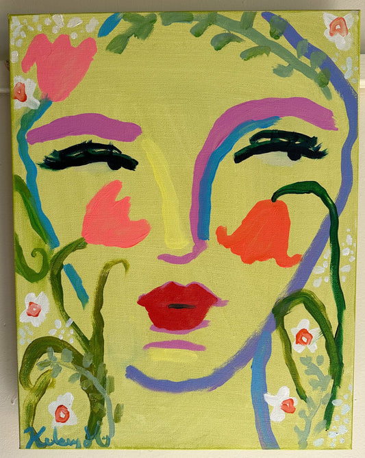 Flowers for Cheeks - 14x18" canvas