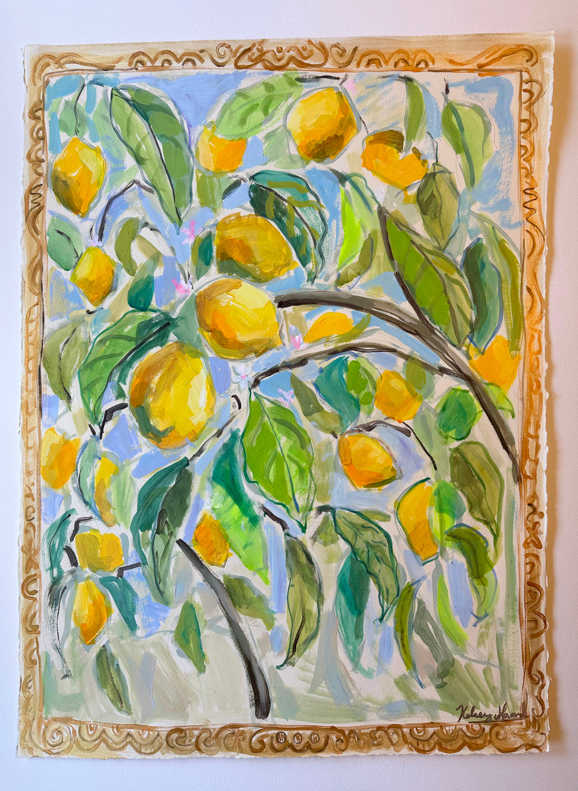 "Lemon Farm Tour in Sorrento"-22x30"