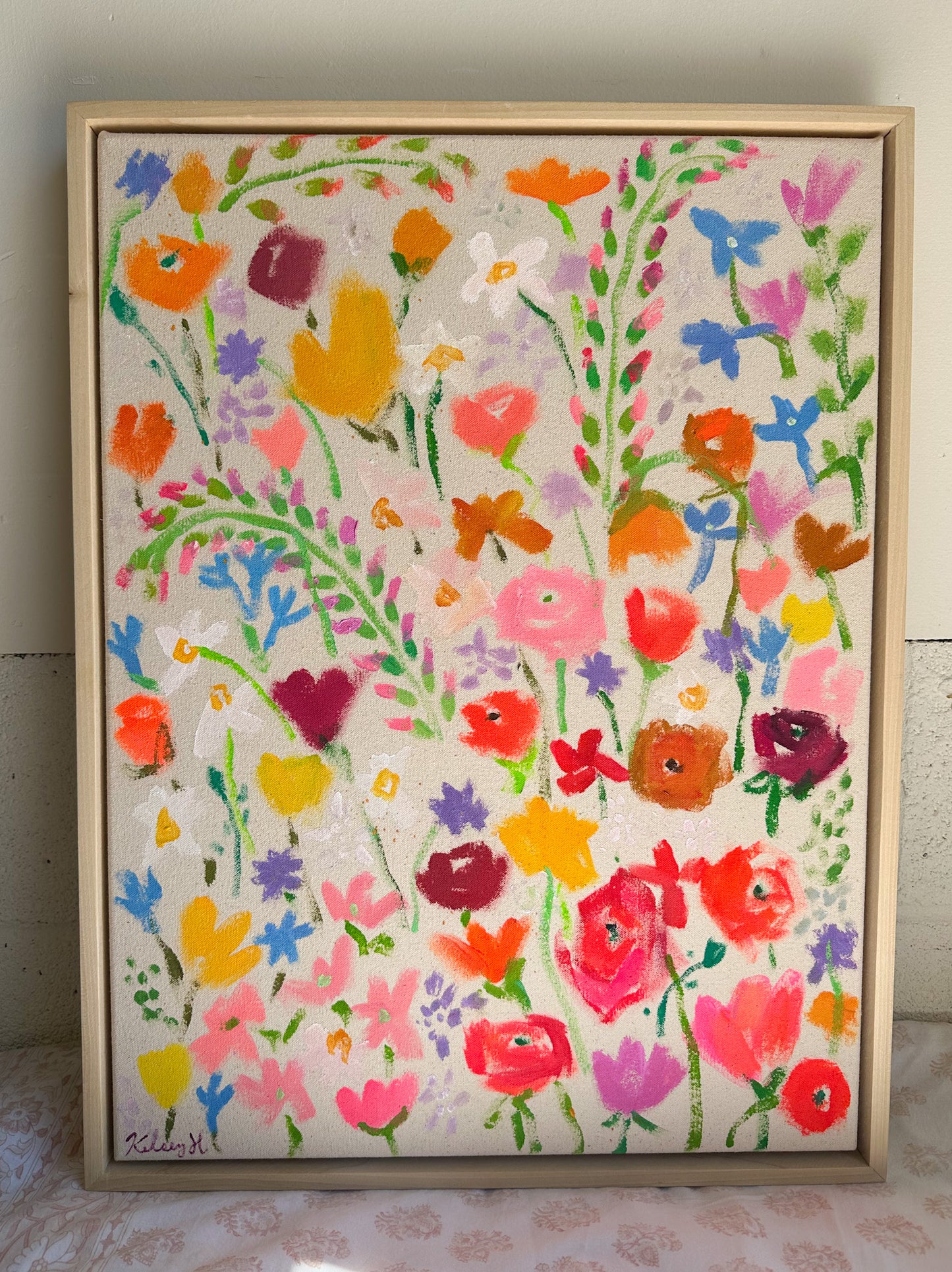 Growing from her Garden - 18x24" Framed Canvas