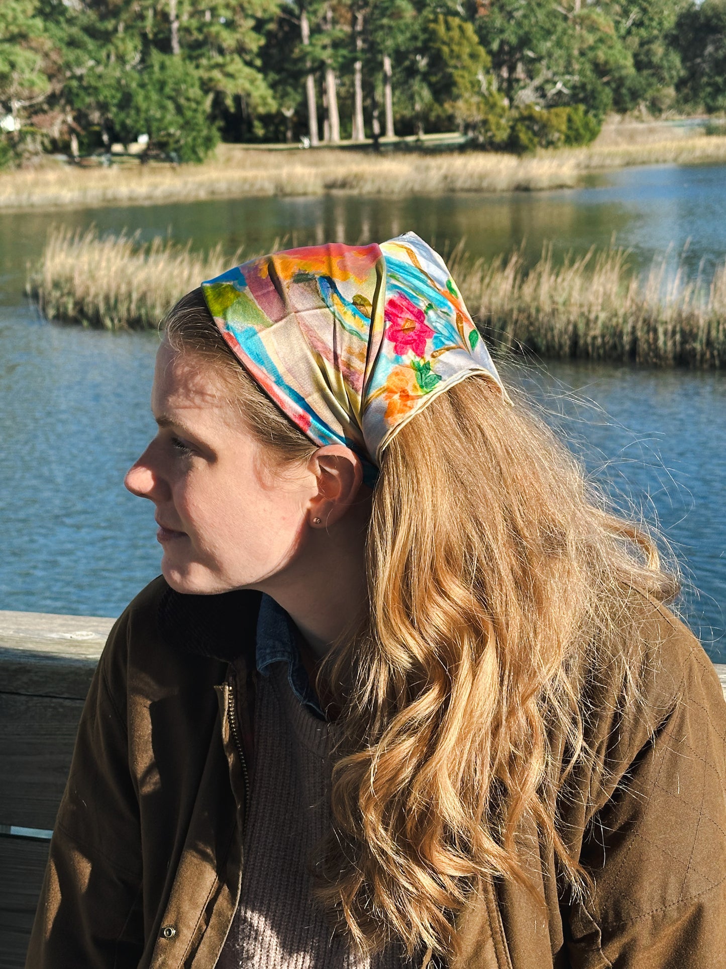 "Blue Venus" Silk Scarf