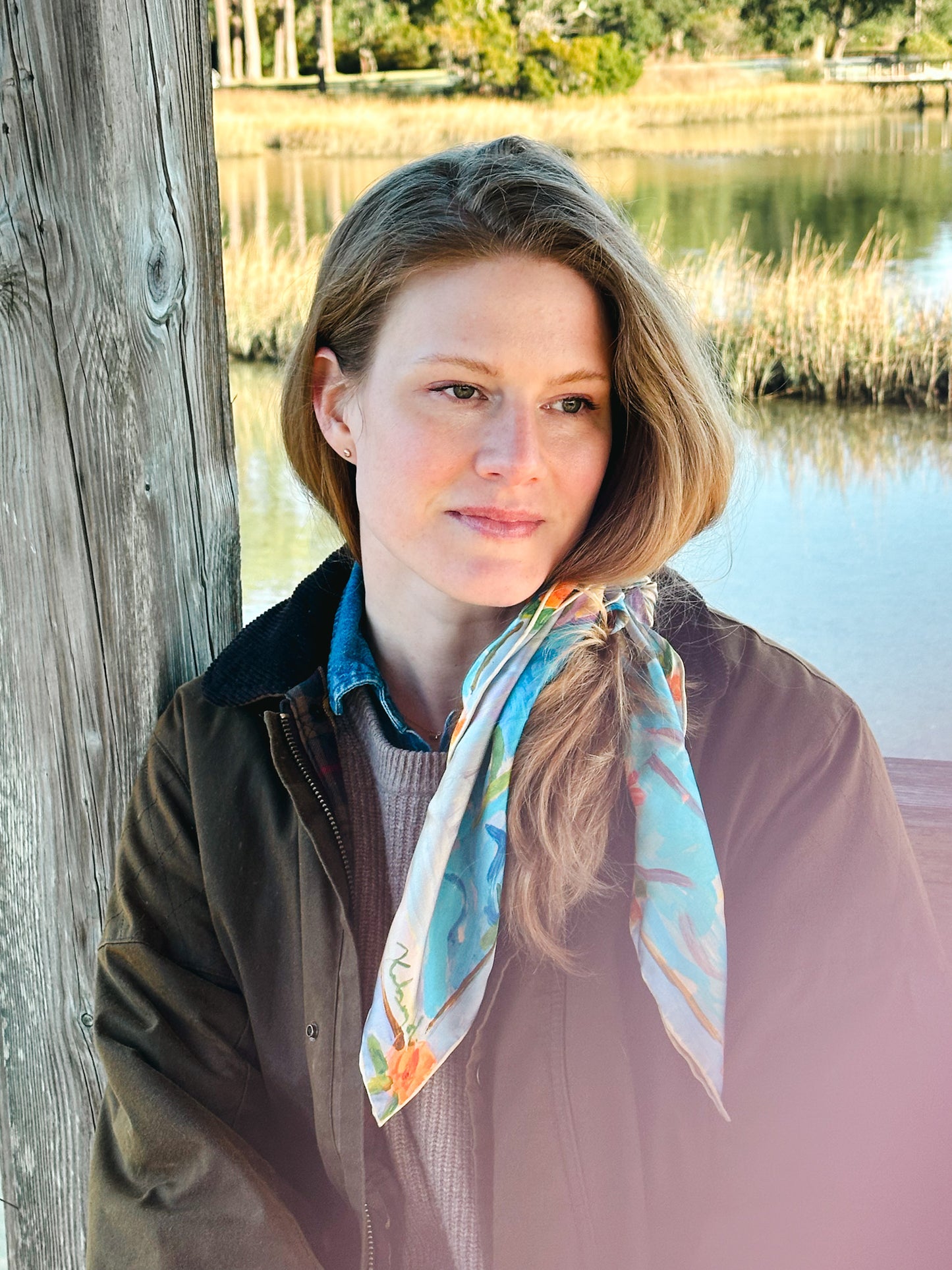 "Blue Venus" Silk Scarf