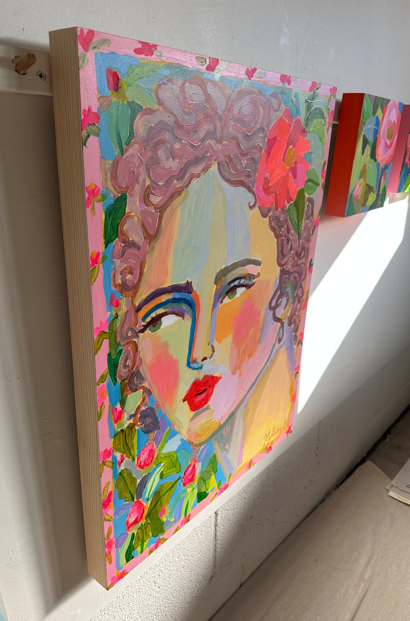 Peace comes from within and flowers- 18x24"