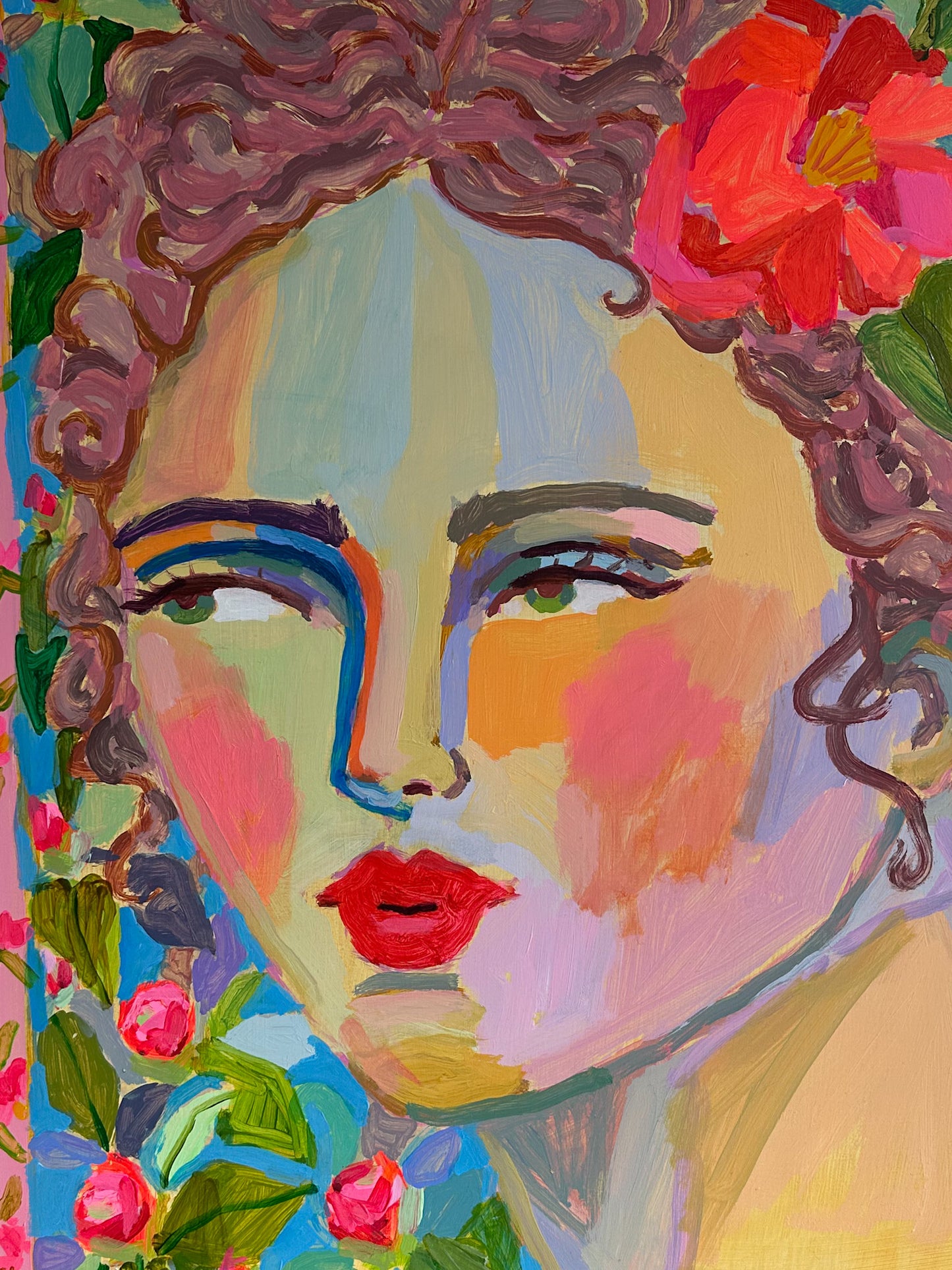 Peace comes from within and flowers- 18x24"