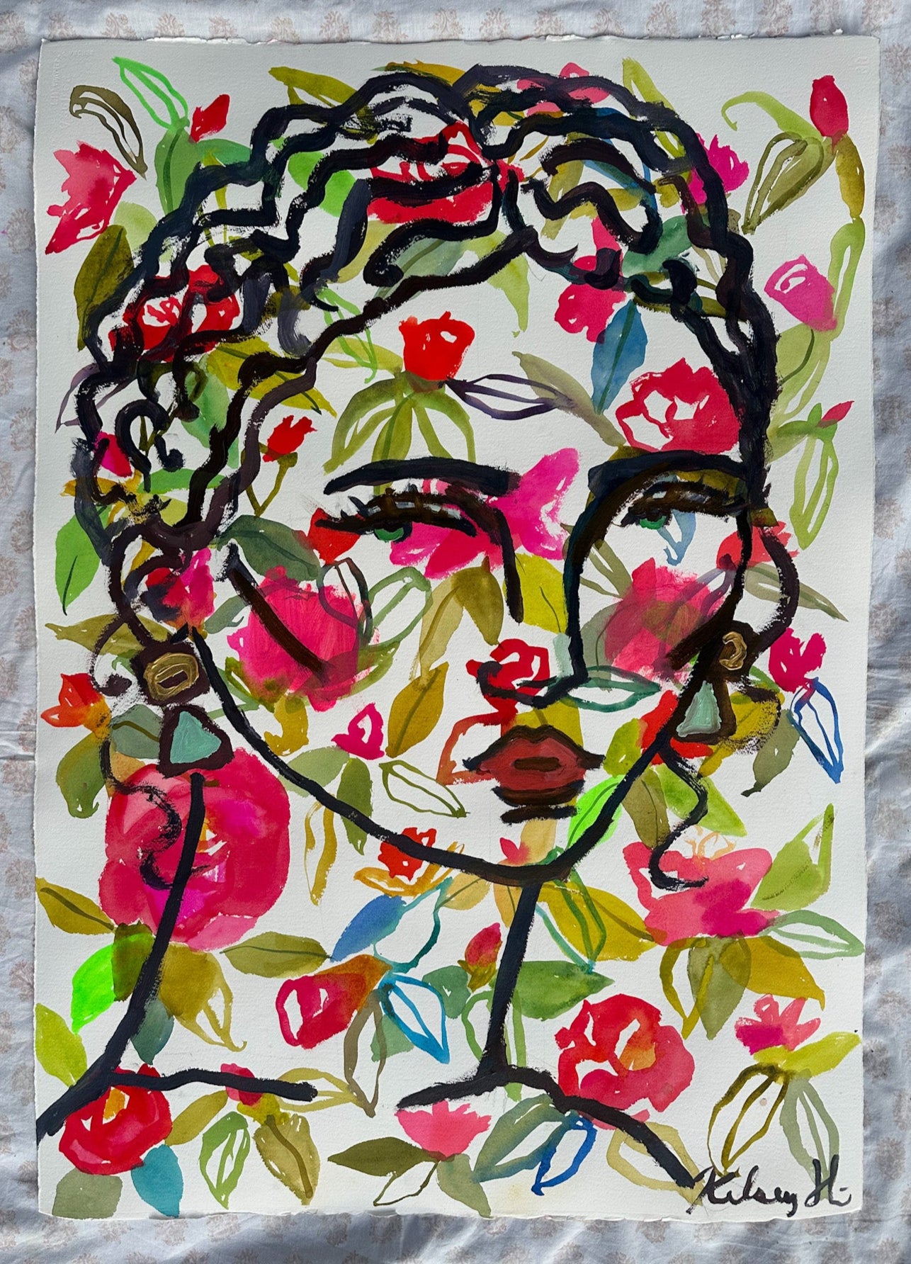 Blossoming from within- 29.5x42"