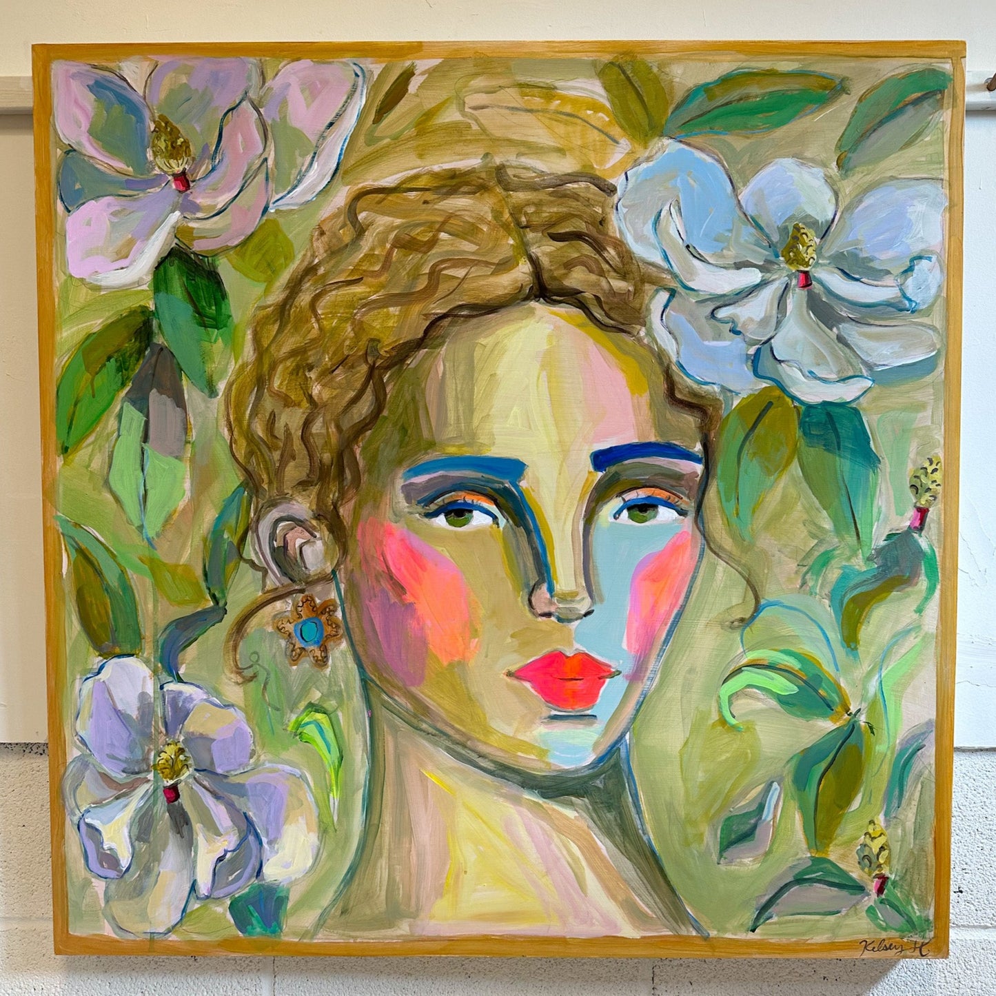 Magnolias all around- 36x36"