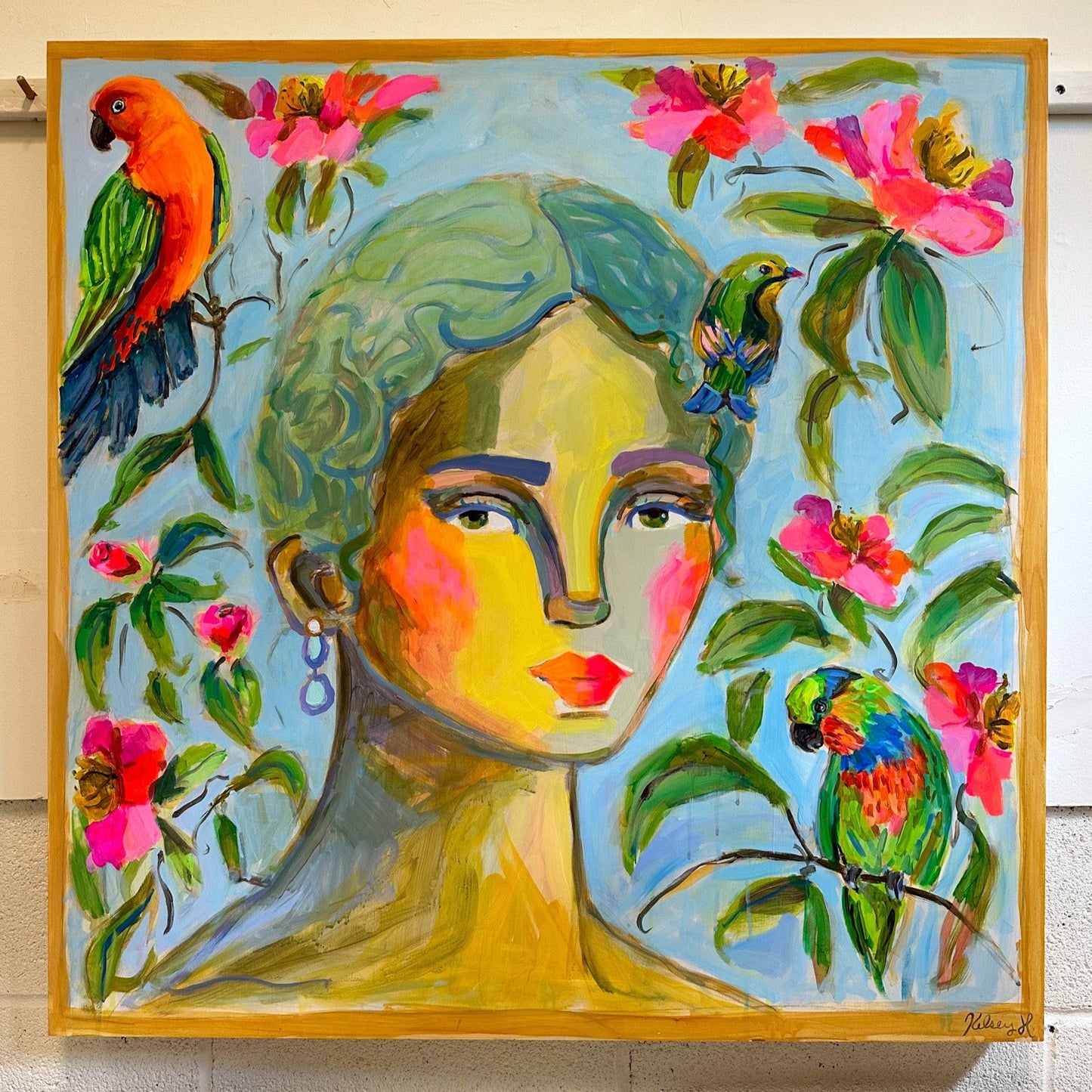 The Birds fly to her- 36x36"