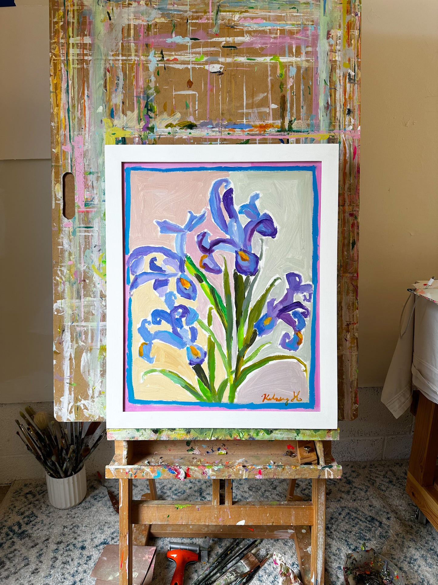 Purple Iris - 16x20" framed