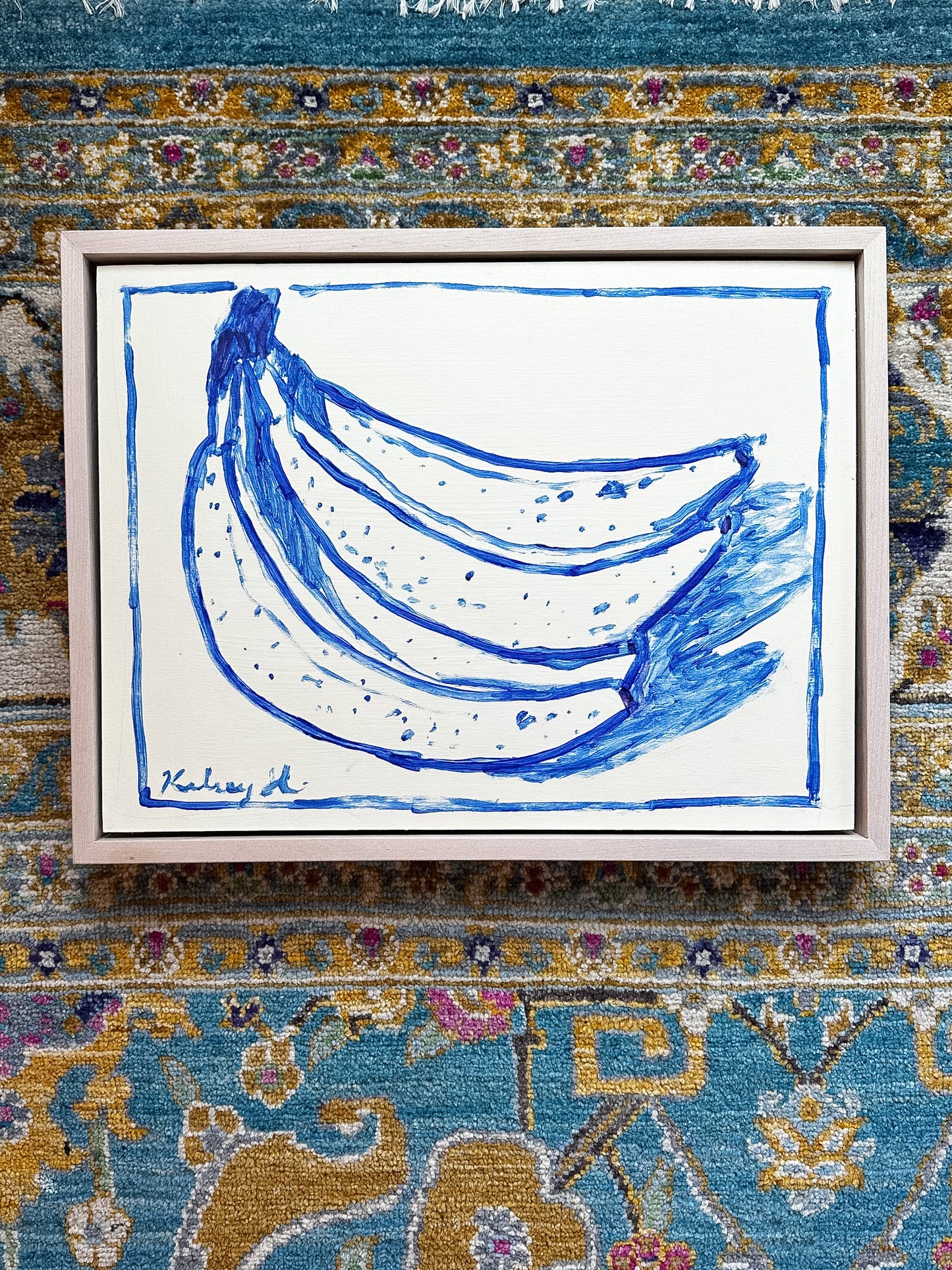 Blue Fruit No. 2 - 13.25 x 17.25" Framed