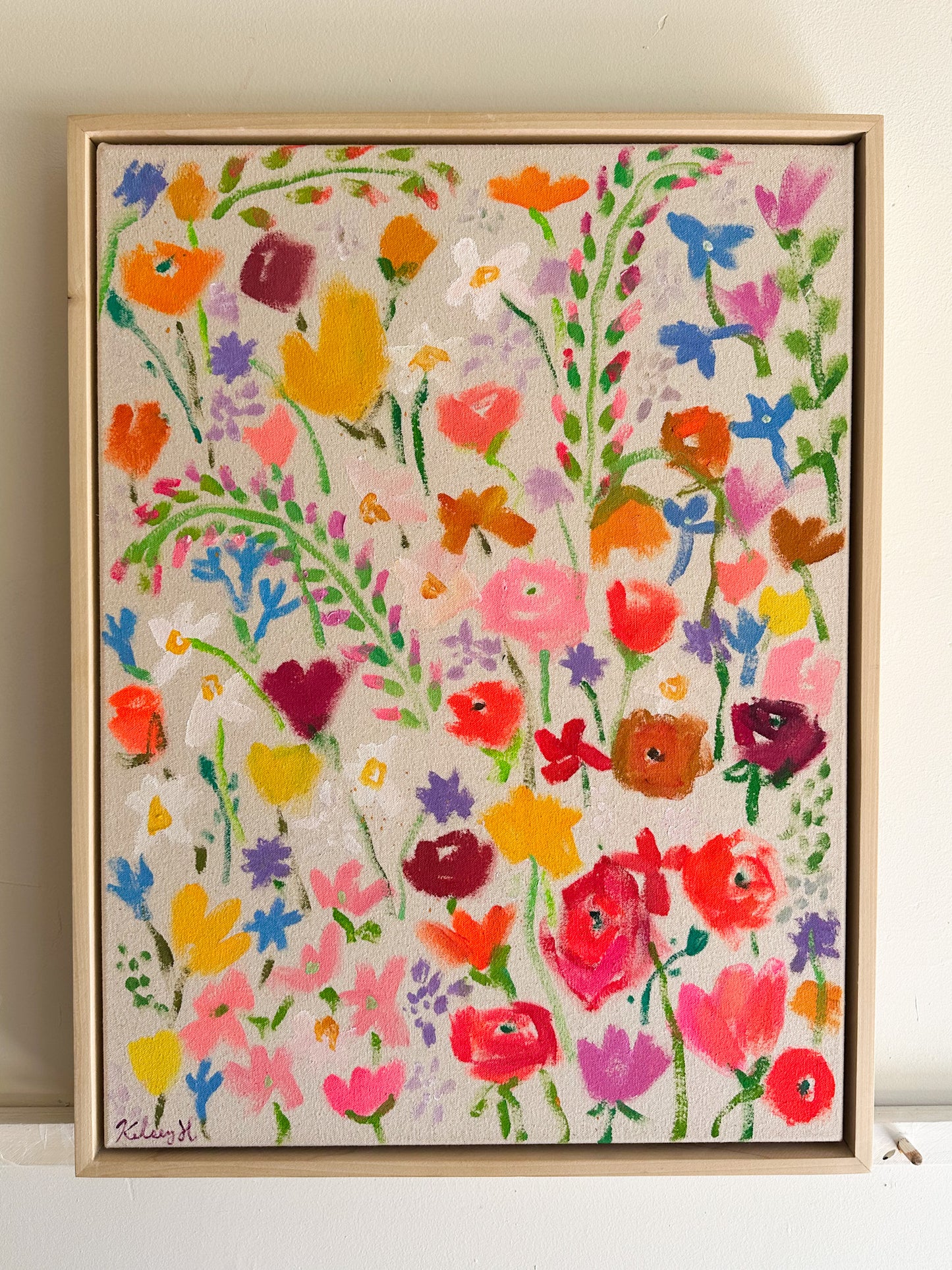 Growing from her Garden - 18x24" Framed Canvas