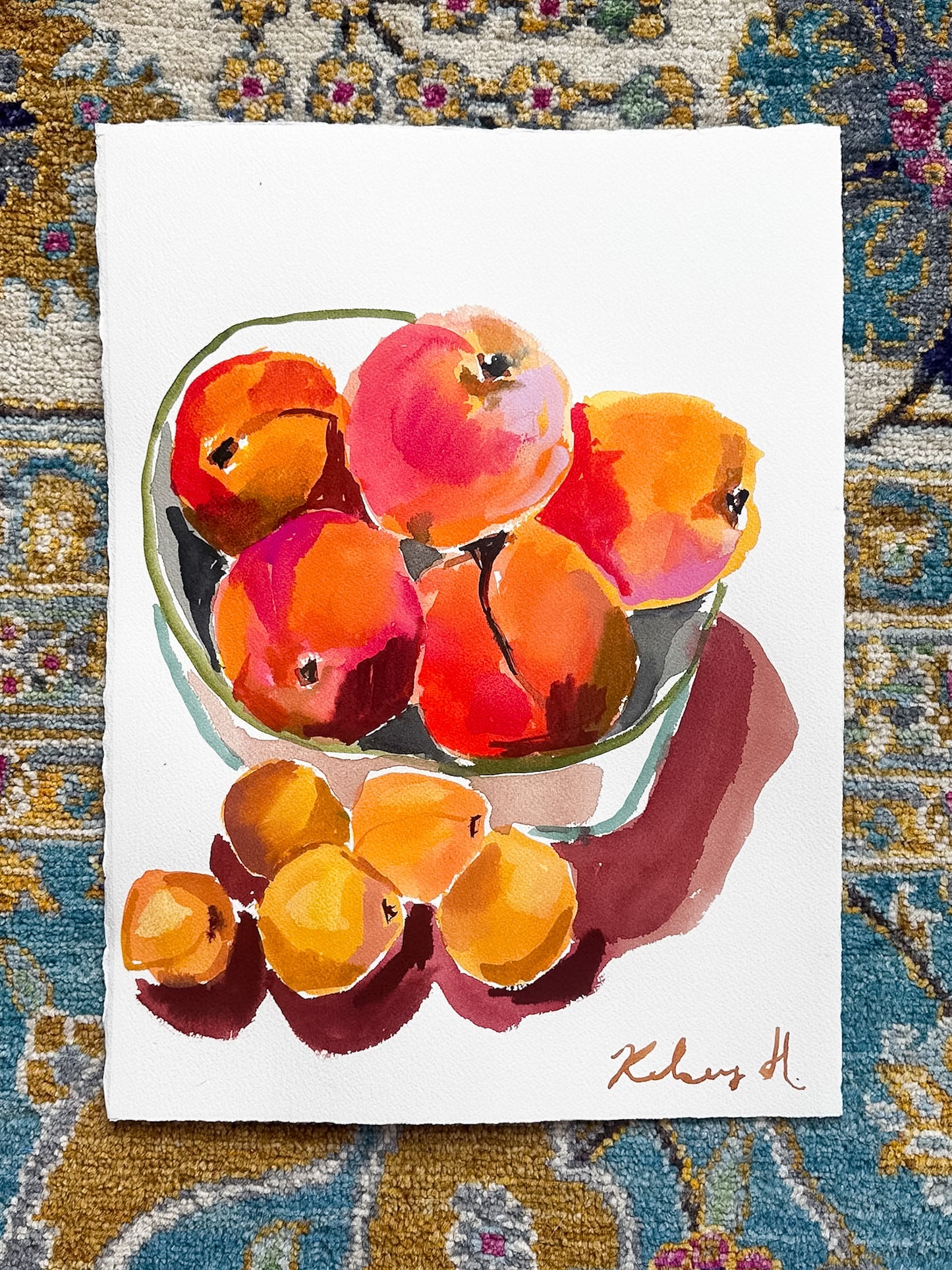 Peaches and apricots - 11x15"