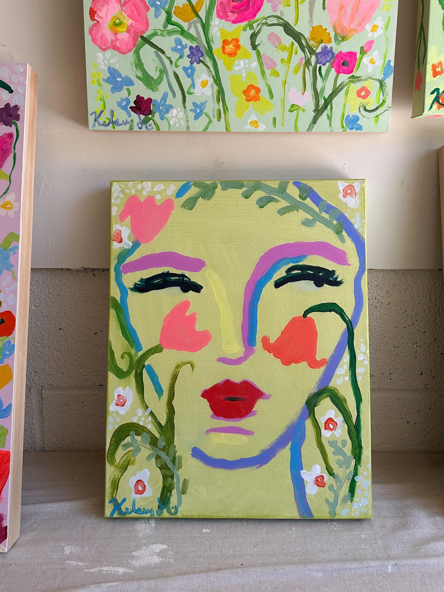 Flowers for Cheeks - 14x18" canvas