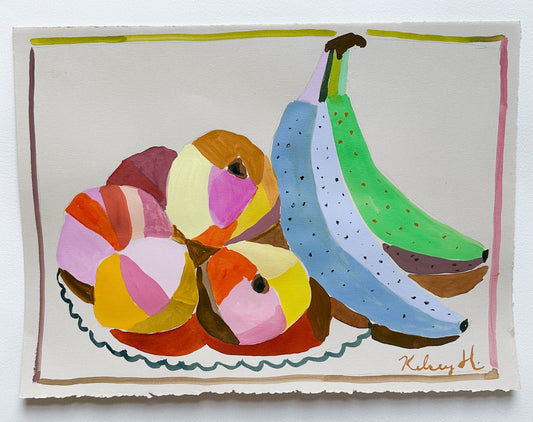 Nanners and Peaches Plate - 11x15"