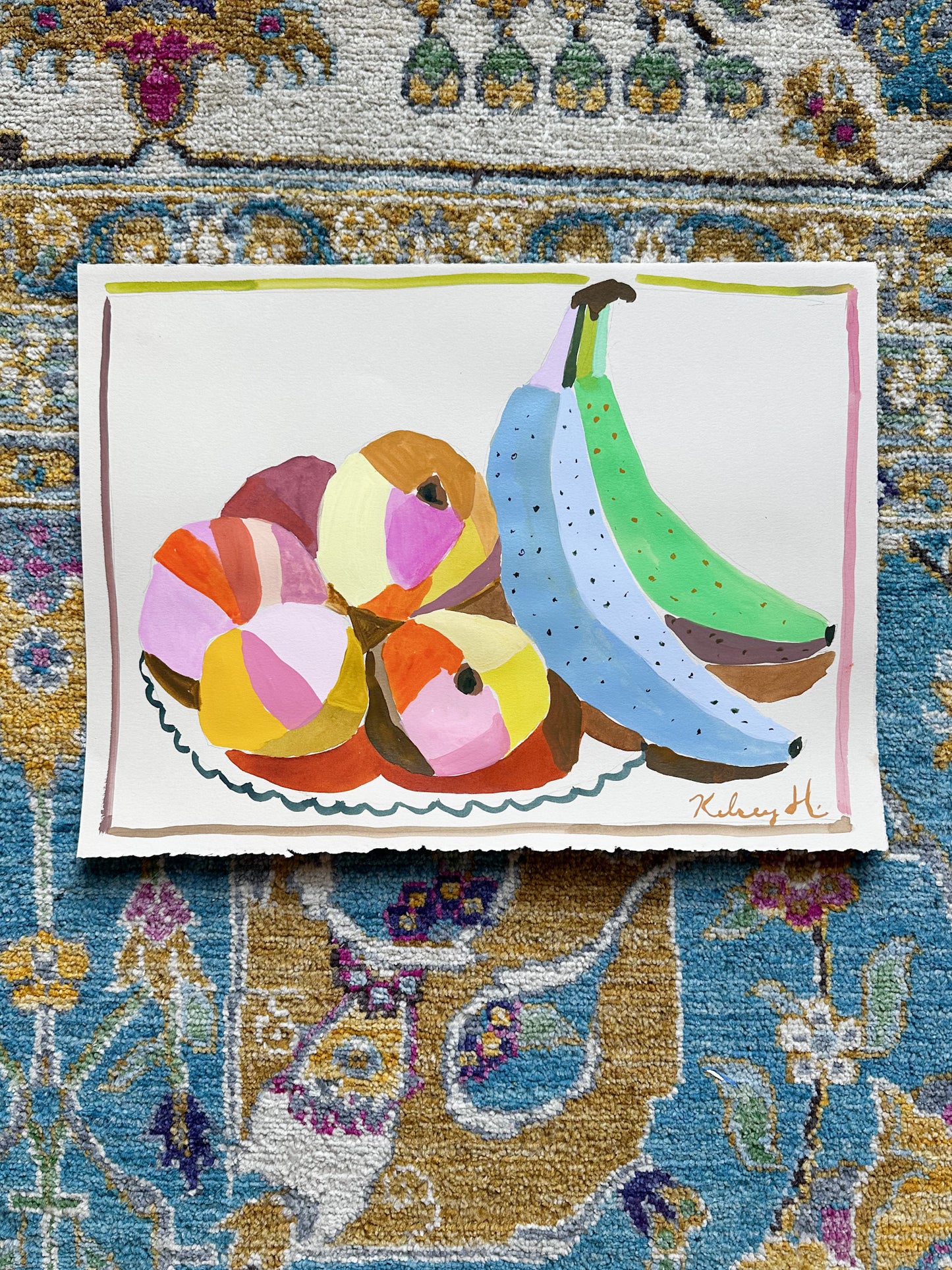 Nanners and Peaches Plate - 11x15"