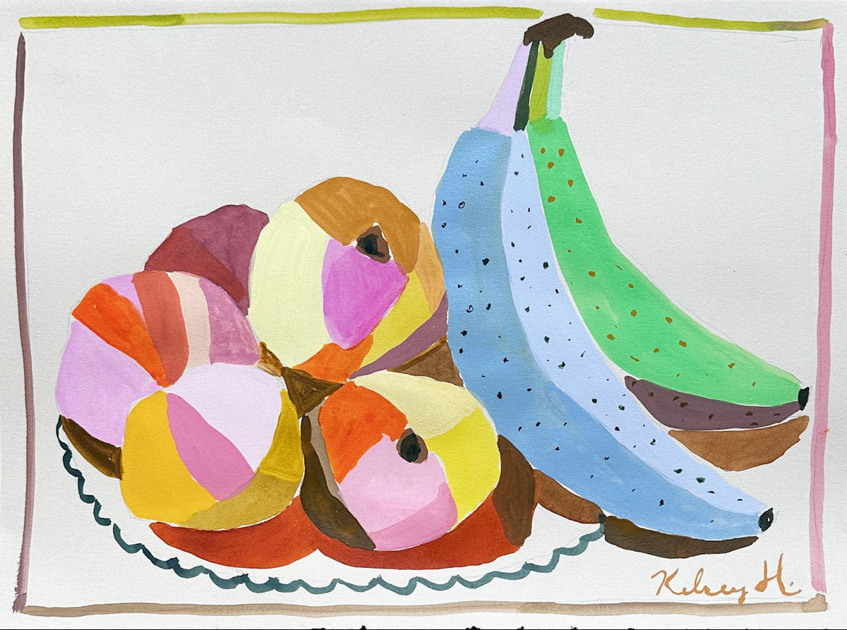 Nanners and Peaches Plate - 11x15"