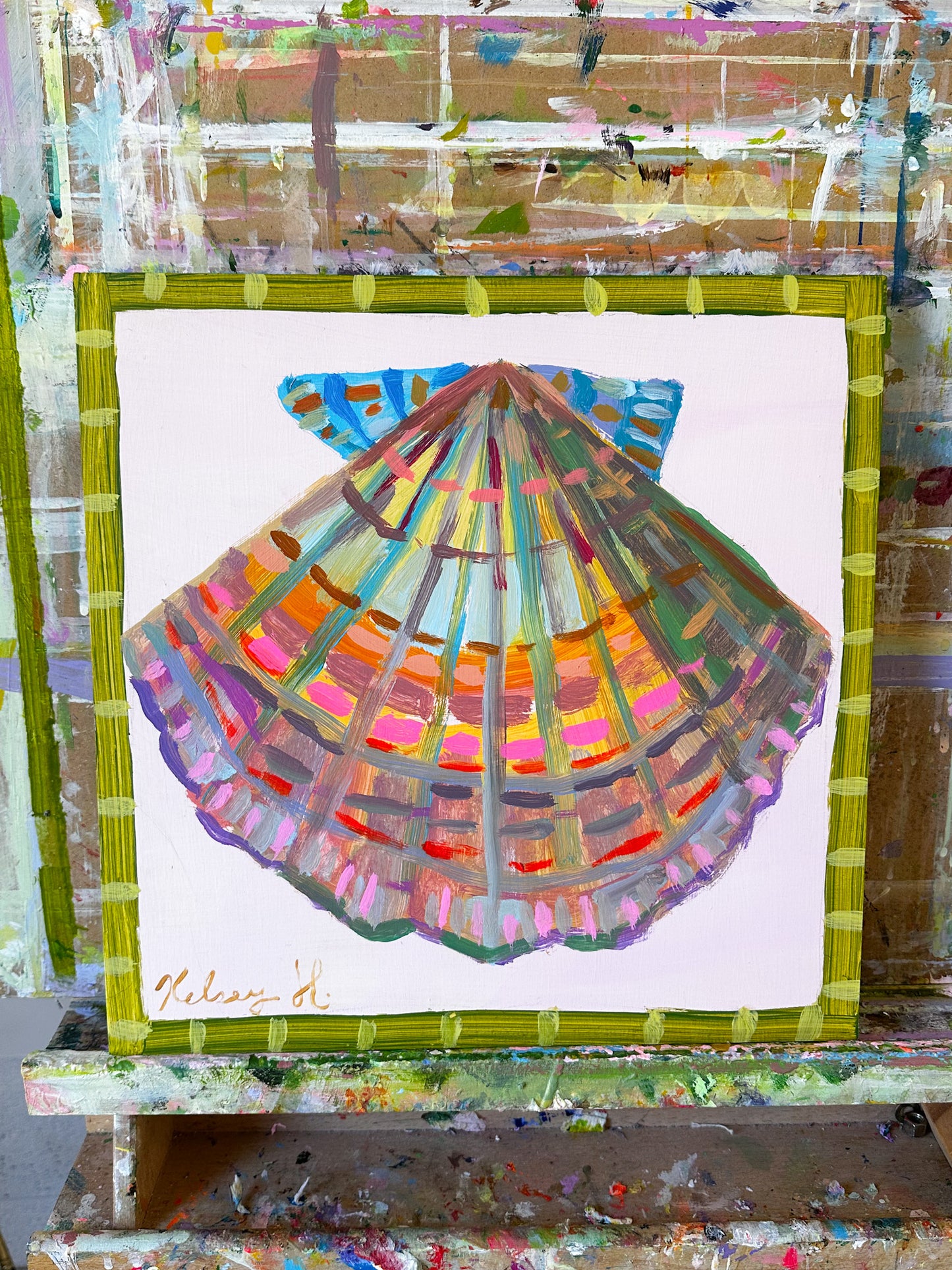 Colorful Scallop No. 2 - 12 x 12"