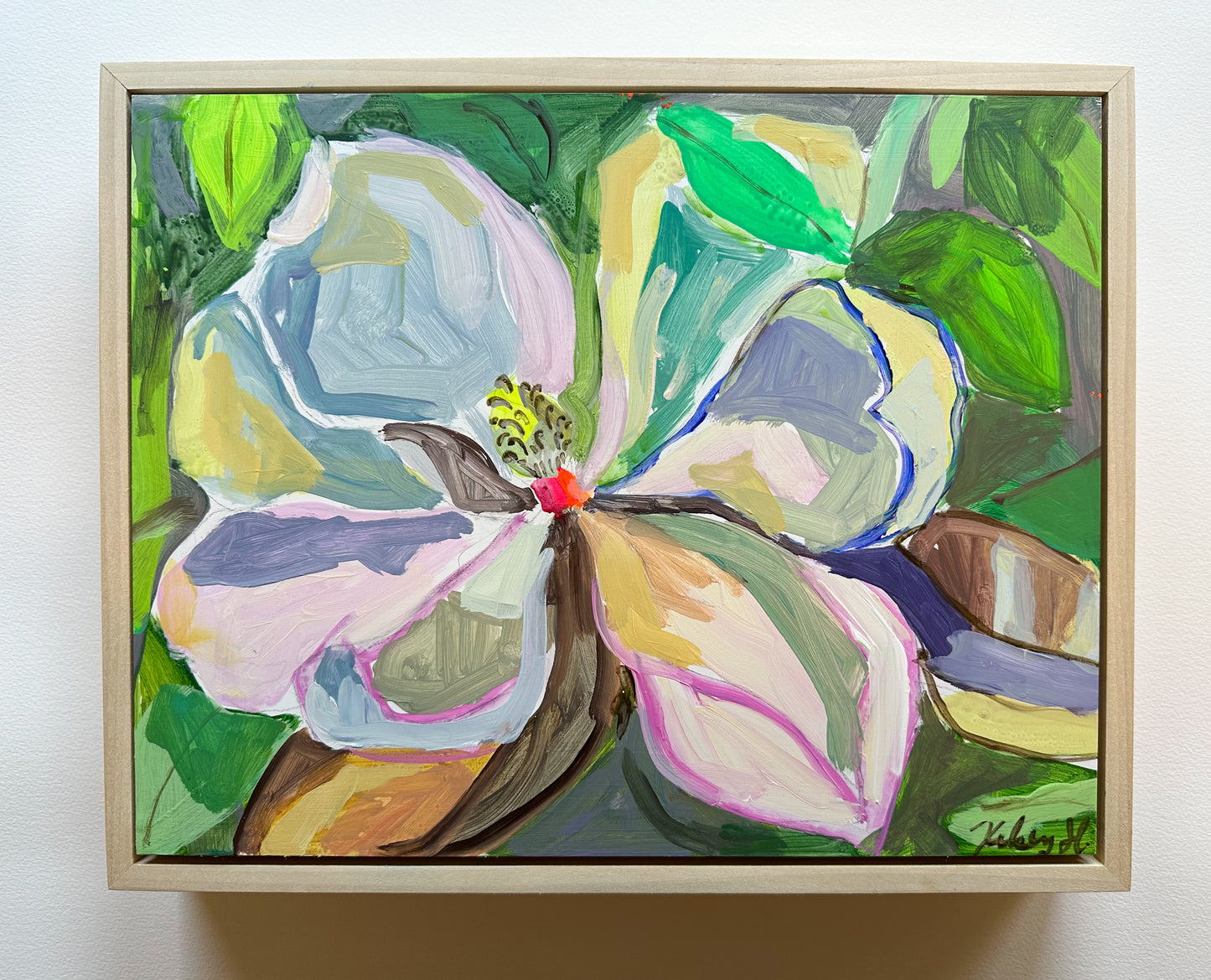 Climbing the magnolia tree- 11x14"