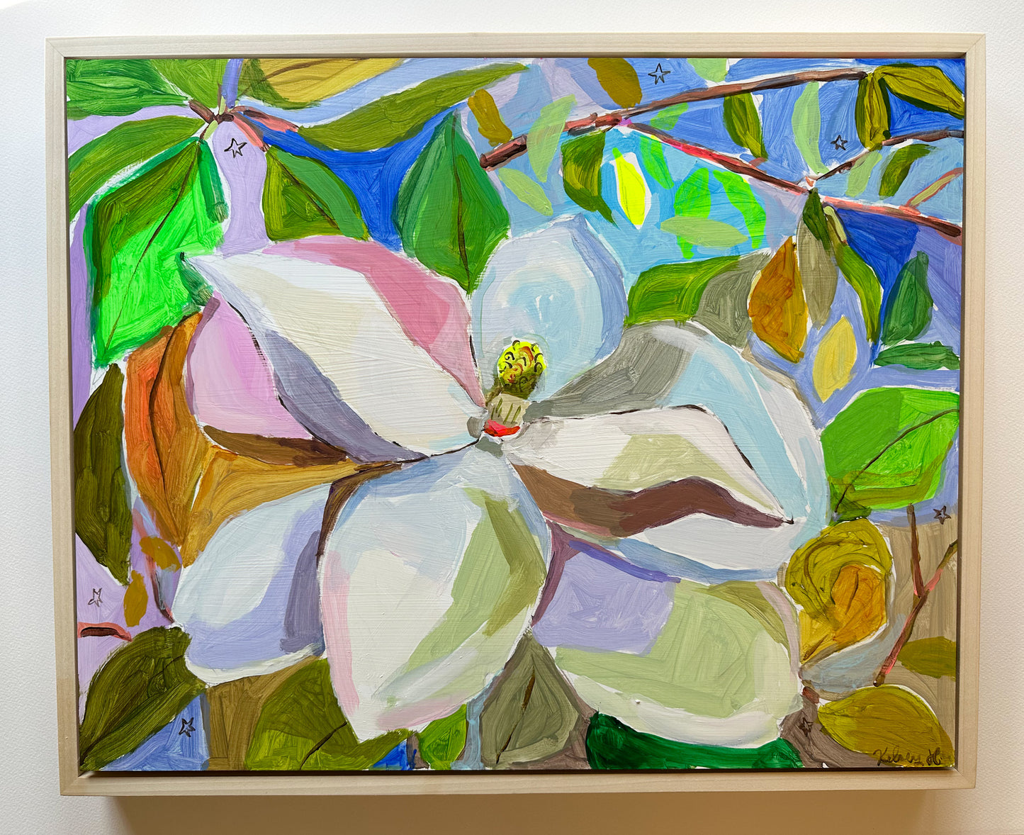 Chorus of frogs at night -16x20"