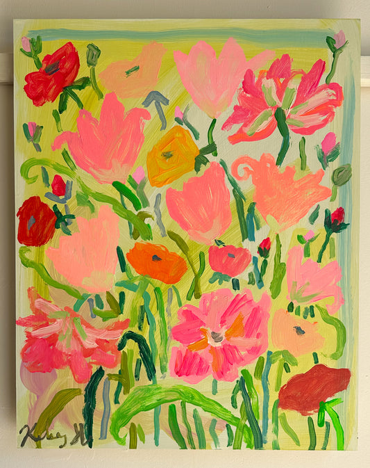 Tulip Jam - 16x20" wood panel