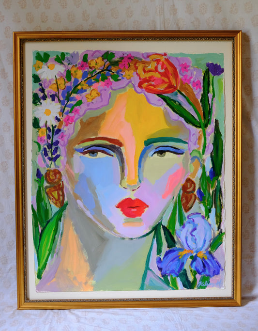 lady of france- 30x37" framed