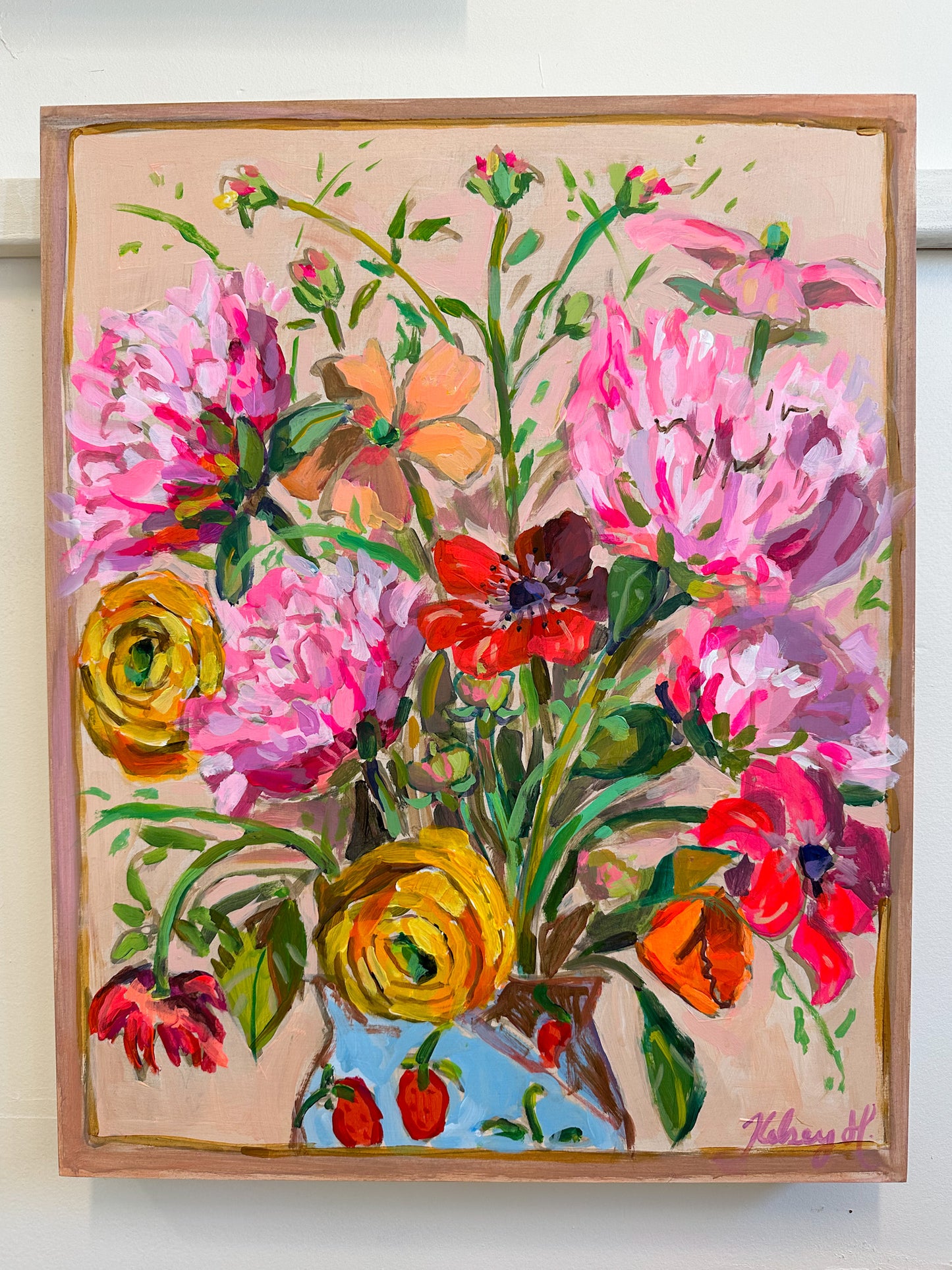 Peonies, Anemones, and Ranunculus-16x20"