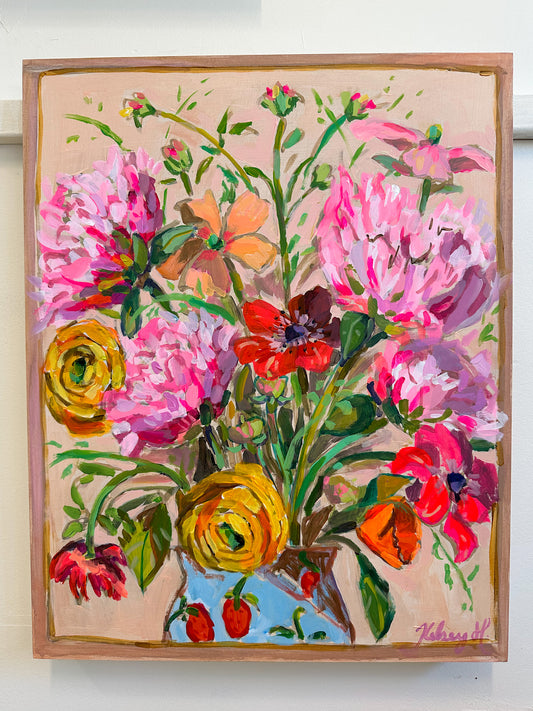 Peonies, Anemones, and Ranunculus-16x20"