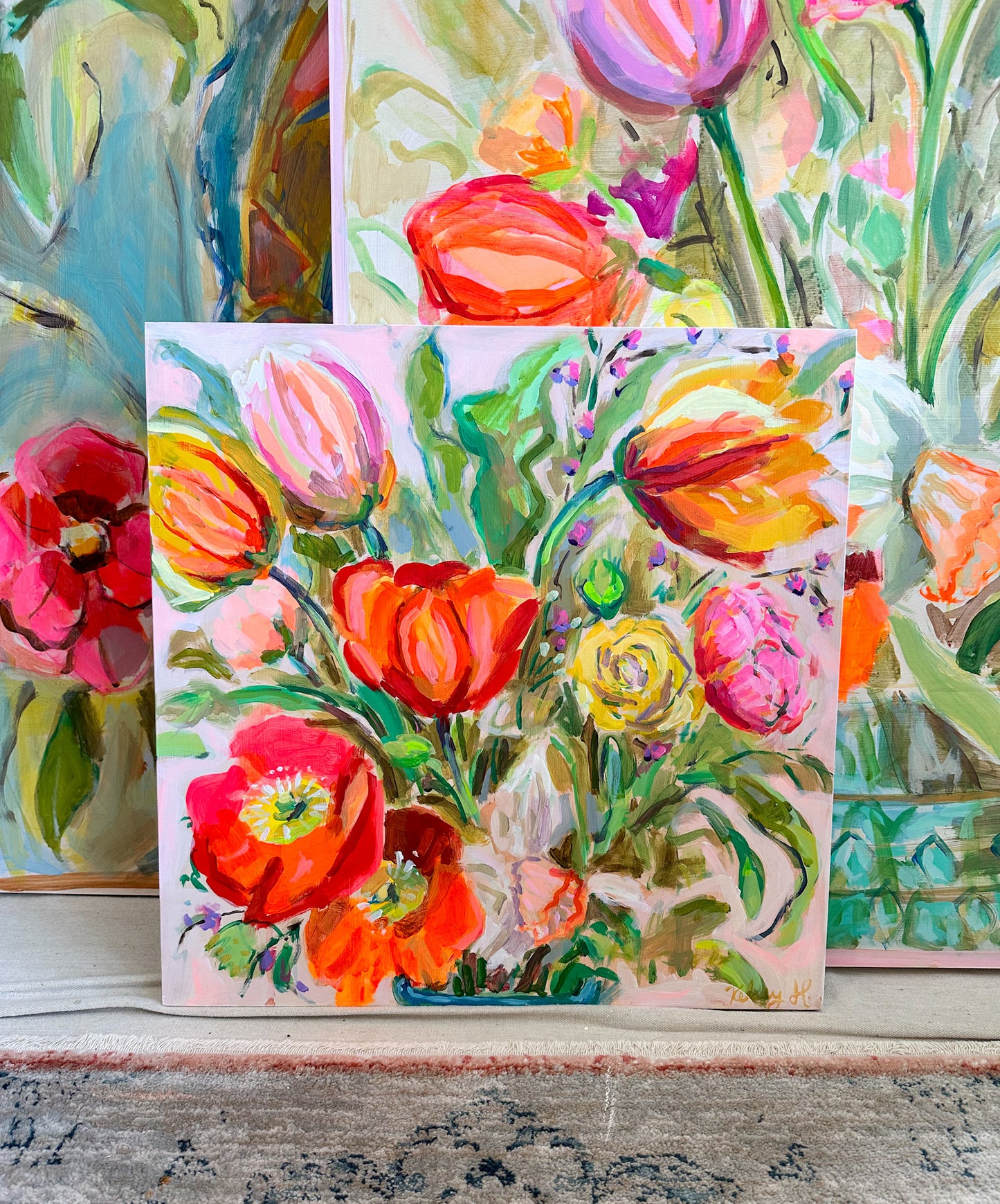 Spring Bouquet Study-18x18"