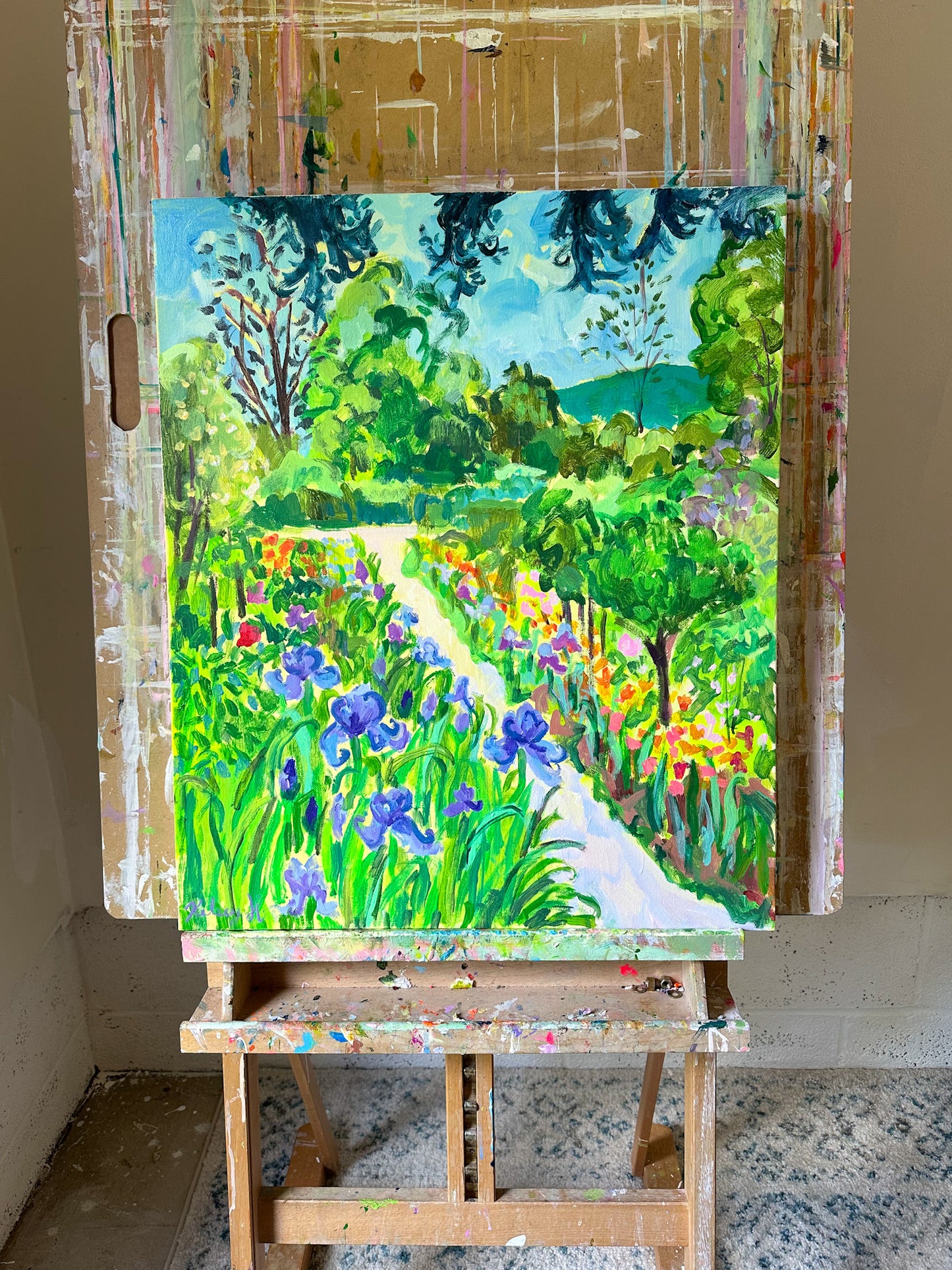 In bloom at monet's garden- 20x24" Framed