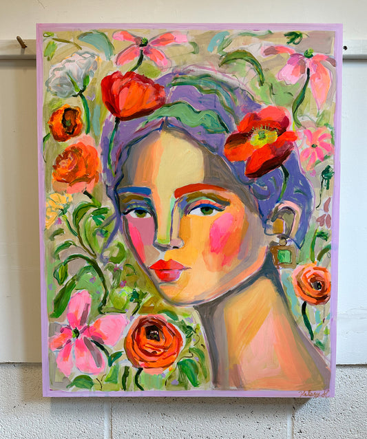 Goddess in the garden-24x30"