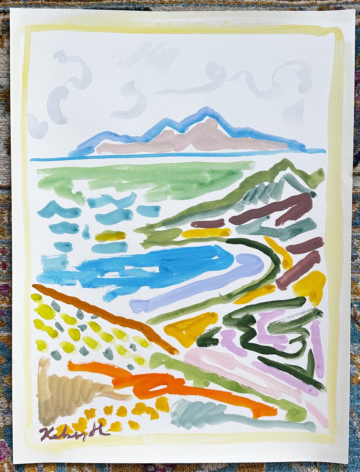 Hilltop view of Antiparos - 18x24"