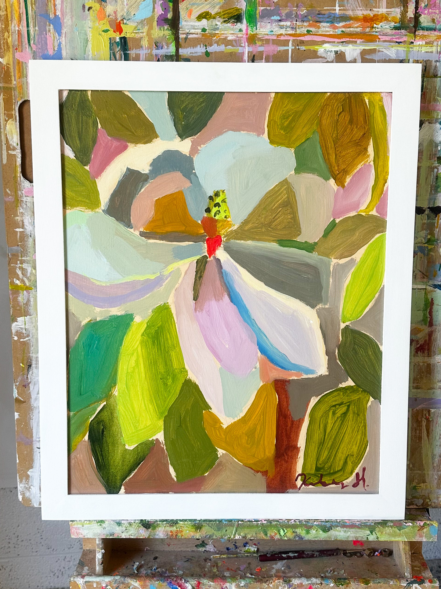 Summer Magnolia- 16x20" framed