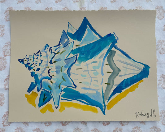 Conch Shell on paper No.4 - 11x15"