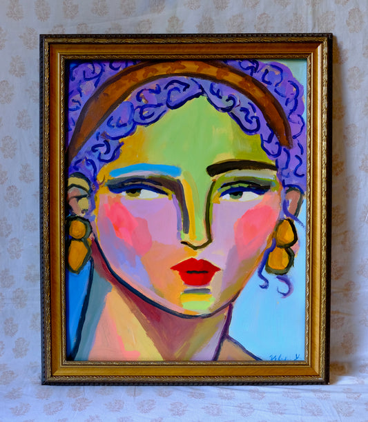 musee rodin inspired lady- 19x23" framed