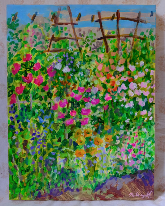 paris flower market- 12x16"