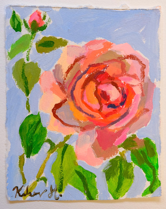 French Rose- 6.5 x 8"