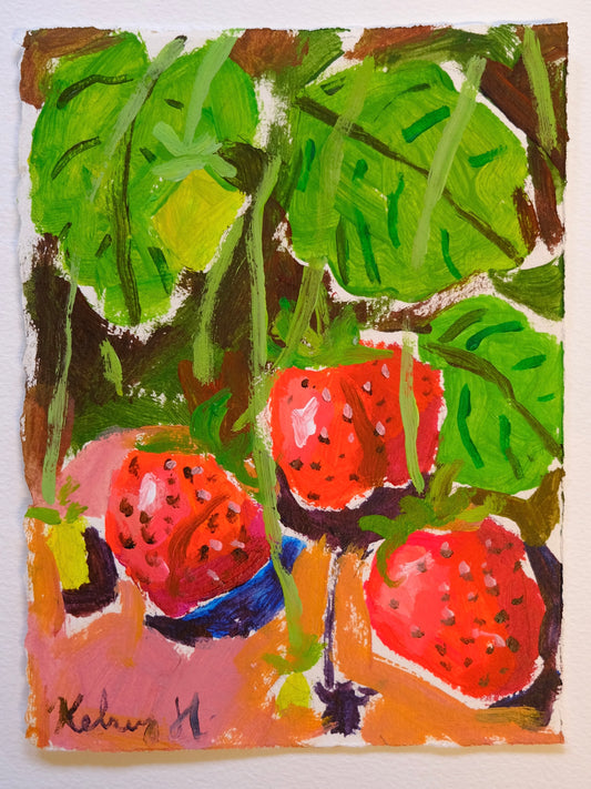 Strawberries- 5.5 x 7.5"