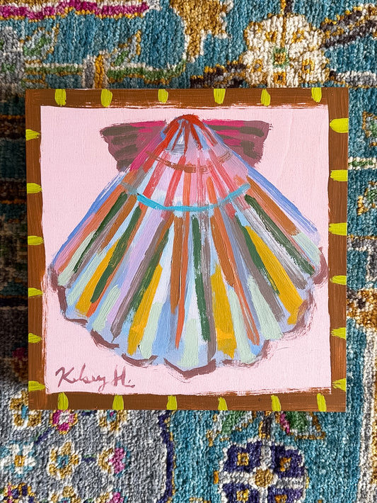 Sea Stripes Scallop - 8x8"