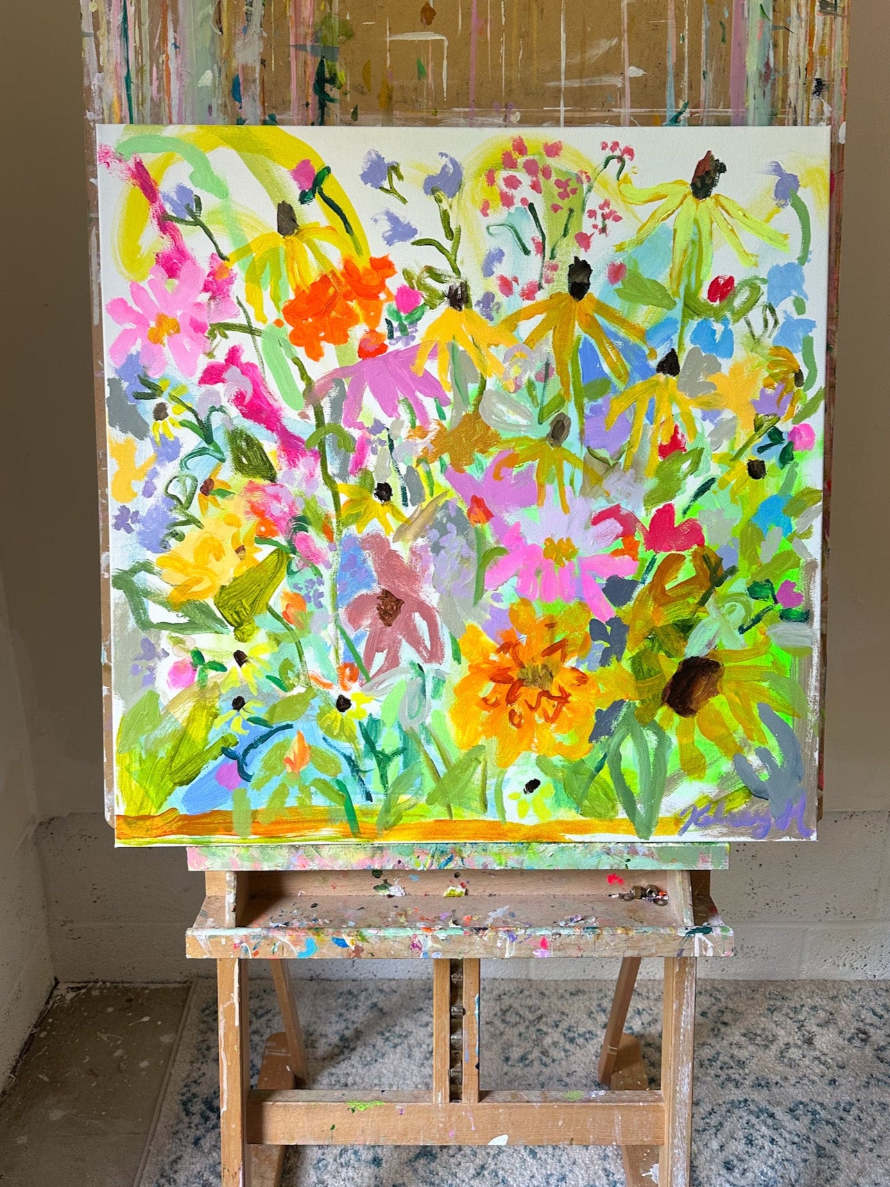 Fleurs - 24x24" Framed