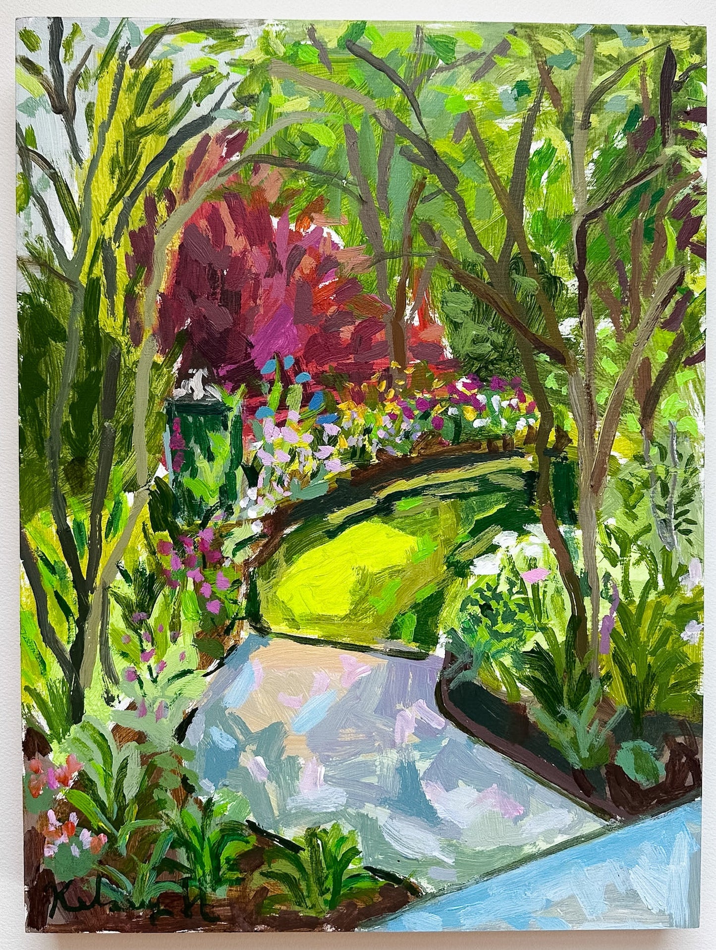 Morning light in the Garden - 12x16"