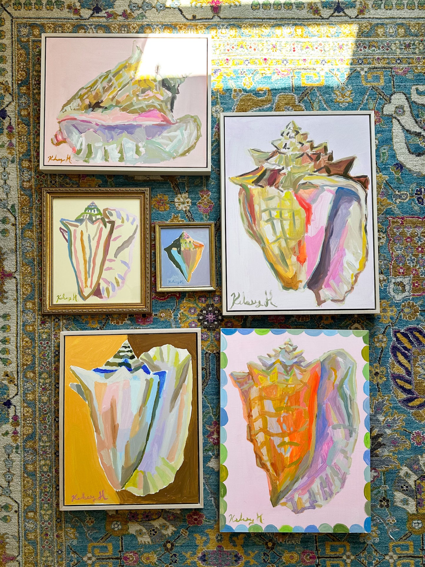 Rainbow Conch with Scalloped Edge - 18 x 24"