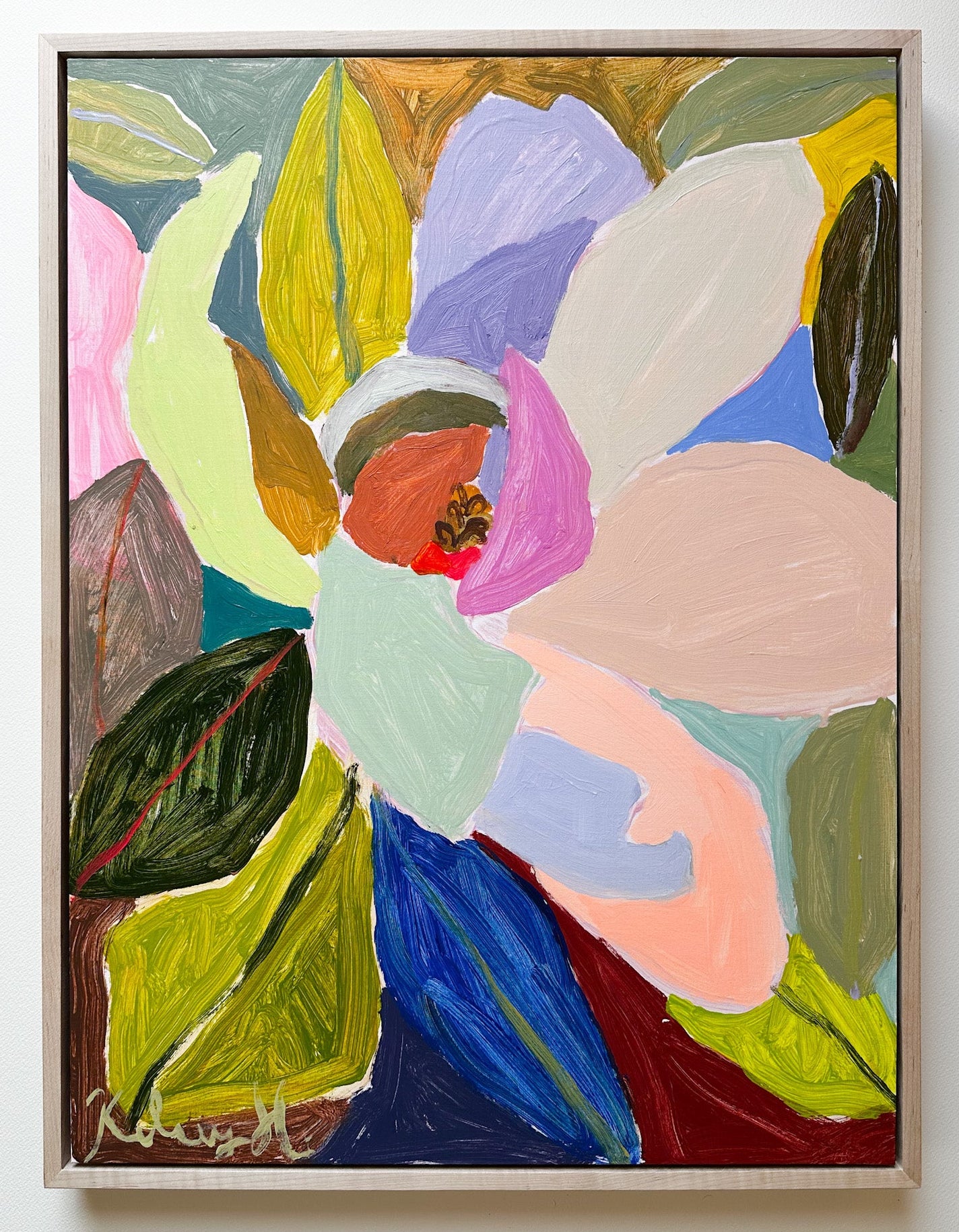 Magnolia with a Blue Leaf- 19 x 25"