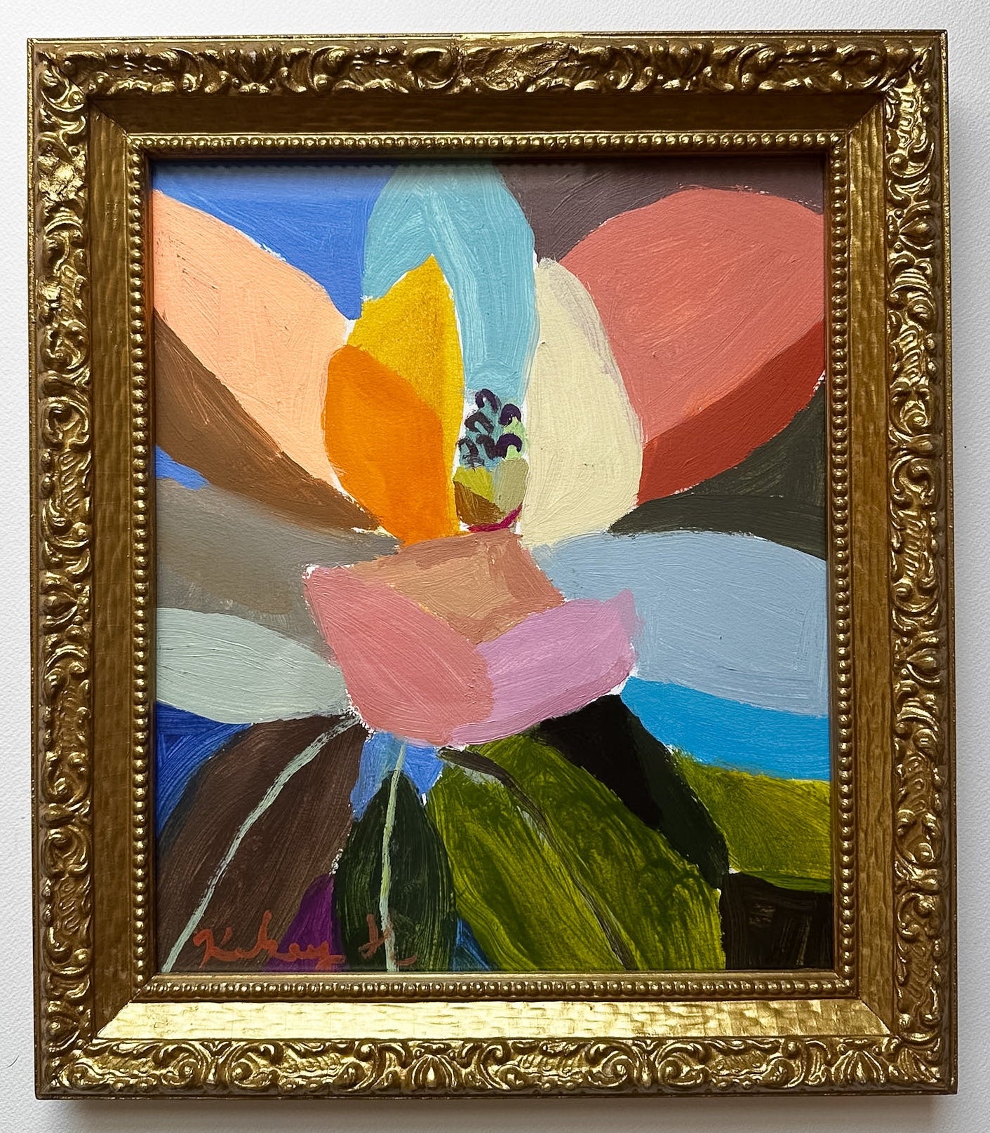 Magnolia in Vintage Frame No. 3 - 12.75 x 14.75"