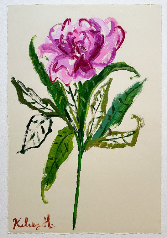 Peony Stem No. 2- 15 x 22"