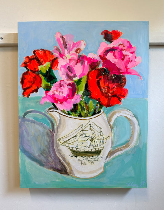 Sailing Carnations- 14x18"