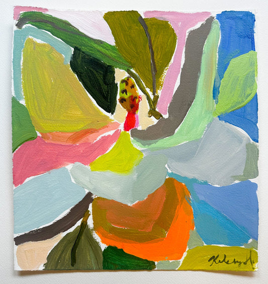 Colorful abstract magnolia
