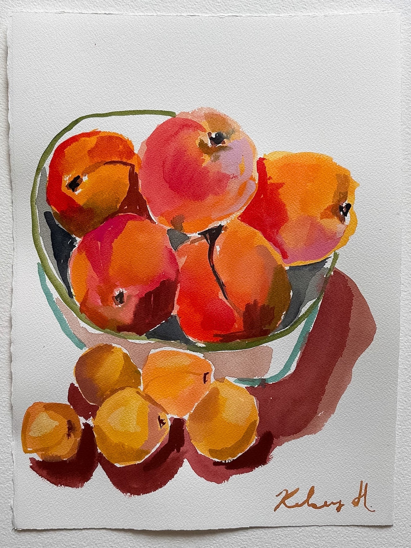 Peaches and apricots - 11x15"