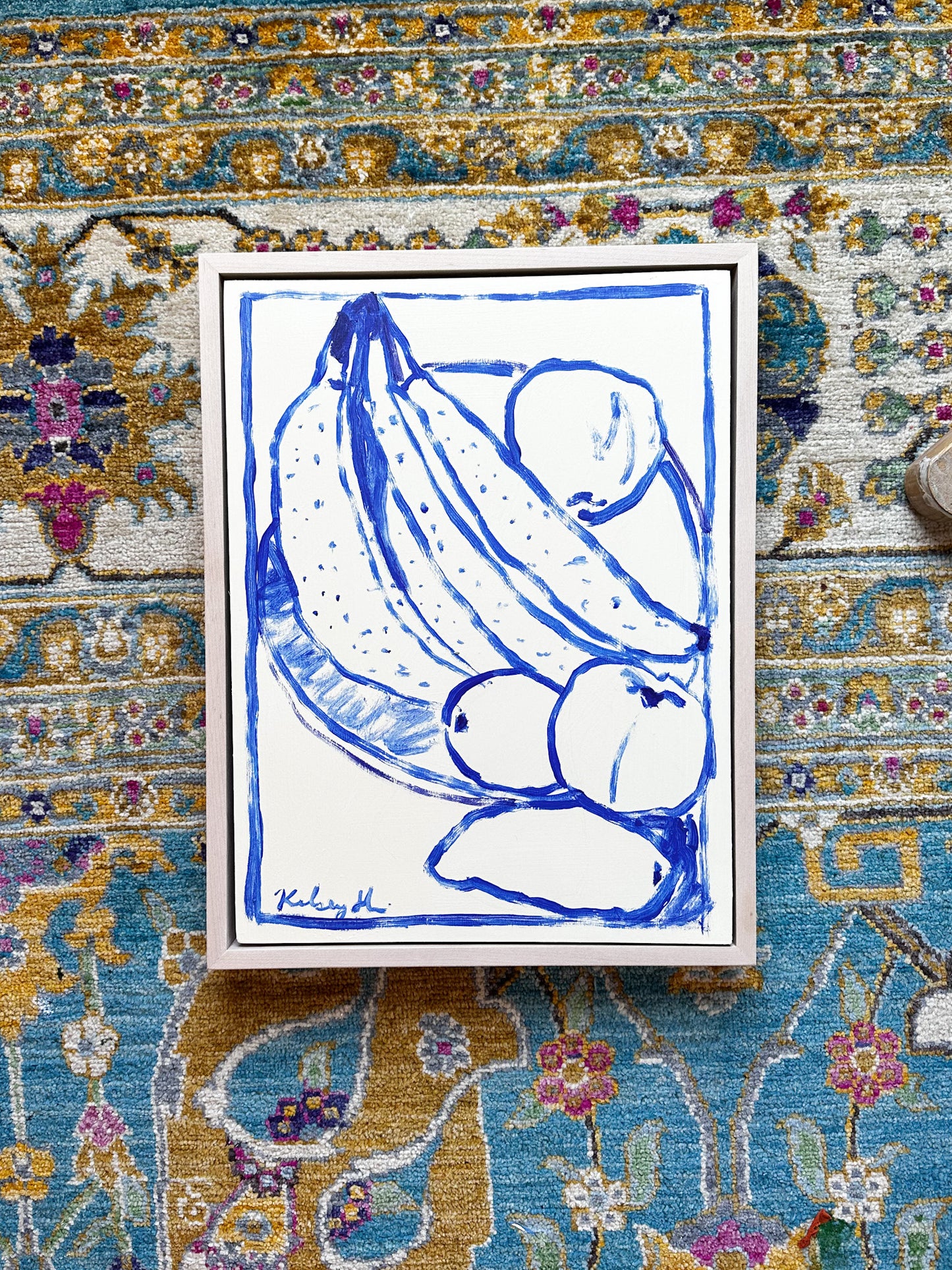 Blue Fruit No. 1  - 13.25 x 17.25" Framed