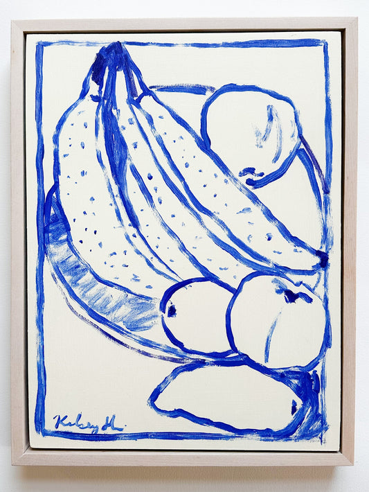 Blue Fruit No. 1  - 13.25 x 17.25" Framed